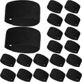 Jeere 20 Pcs Unisex Chef Hat Adjustable Kitchen Cooking Caps Sushi Beanie Breathable Mesh Top Skull Cap for Men Women Adult (Black)