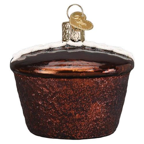 Old World Christmas Hostess Cupcake Glass Blown Ornament for Christmas Tree, Handcrafted Holiday Decoration, Snack Collection