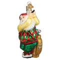 Old World Christmas Golfing Santa Glass Blown Ornament for Christmas Tree, Handcrafted Holiday Decoration, Santa Collection