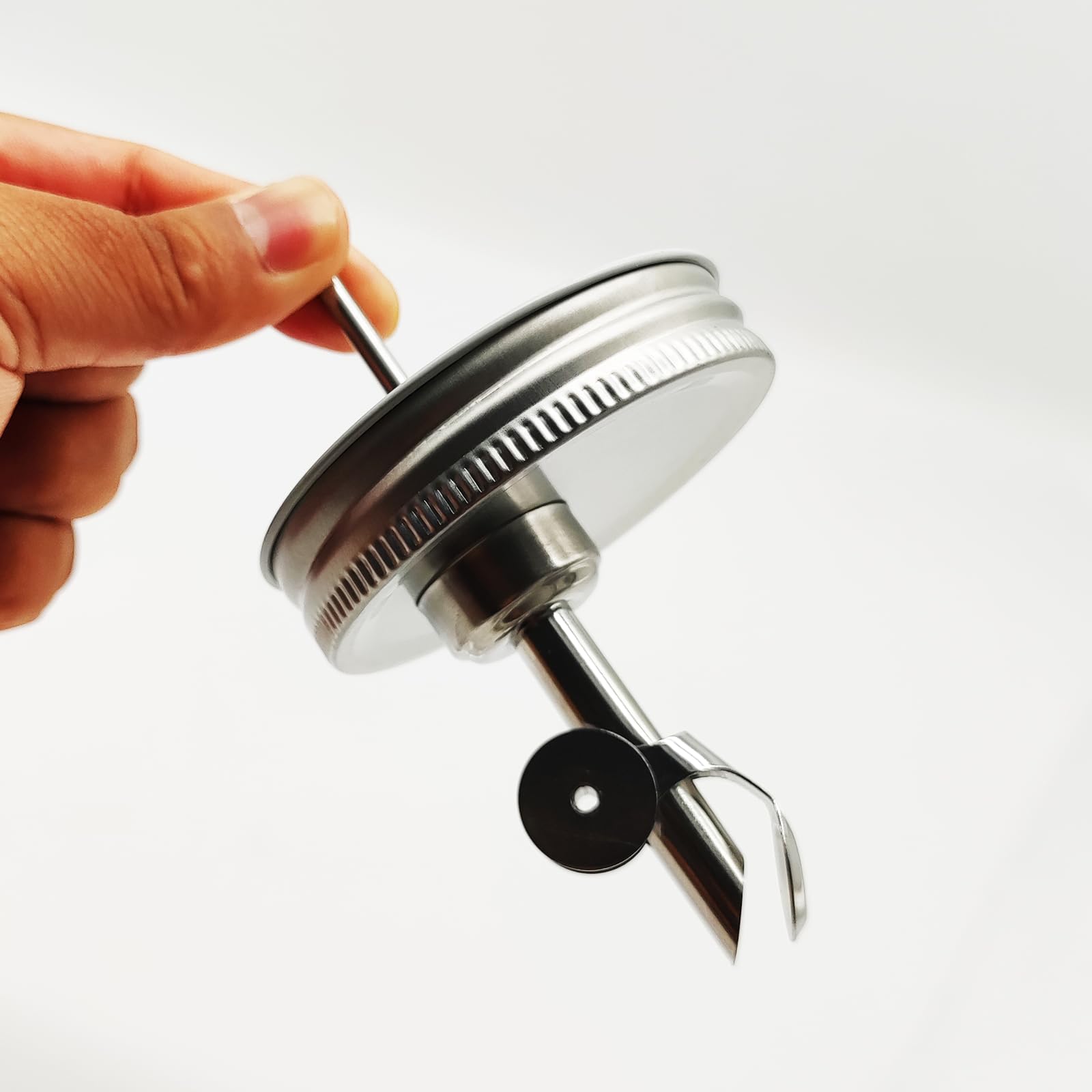 Auto-locking Flip Dispenser Spouts Moonshine Pour Cap,for Regular Mouth 2.75Inch Mason Jar, Free Flow Canning Jar Pouring, for Olive Oil Vodka Moonshine Liquid Salad Dressing,No Jar(Black)