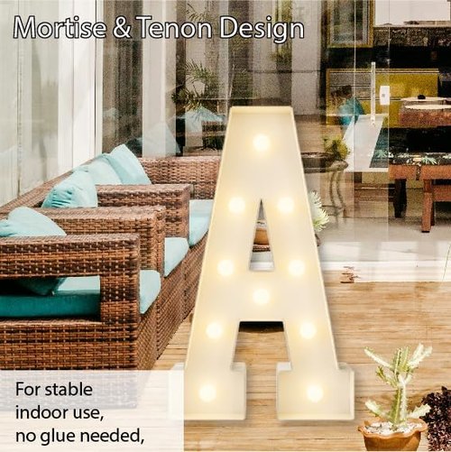 HXWEIYE 3FT Light Up Marquee Letters - Giant Baby Shower & Party Decor | Warm White Mosaic Balloon Frame