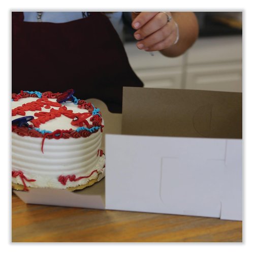Southern Champion Tray Standard White Bakery Boxes 7X7X4, 250 Count