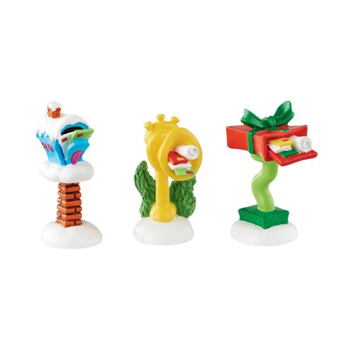Department 56 Grinch Villages From Wornament-Ville Wacky Mailboxes Accessory, 1.15 inch