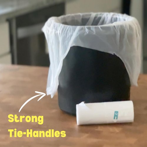 2.6 Gallon Scented Trash Bags with Handles (100 Bags) Small Bathroom Garbage Bags Wastebasket Can Liners for Home Office Bins (Cherry Blossom, 100 ct.)