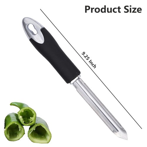 Jalapeno Pepper Corer Stainless Steel Zucchini Cucumber Corers Pepper Seed Remover Tool