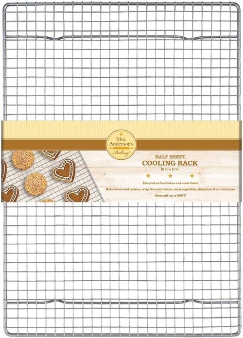 Mrs. Anderson's Baking Cooling Rack - Heavy Duty Steel for Half Sheet Pans | 16.5 x 11.875 x 0.625 Inches
