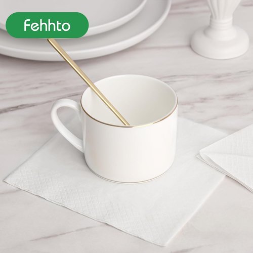 Eco-Friendly Disposable Napkins by [Brand Name] - 300 Pack 13"x13" 2-Ply Soft & Absorbent White Dinner Napkins
