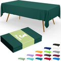 Smiry Disposable Tablecloths - Waterproof Plastic Rectangle Covers | 54 x 108 Inch - Green, 3 Pack for Parties & Events