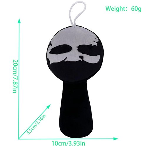 WMP® Sprun Plush, Sprun Game Plush Toys, 2PCS Plush Toys, Horror Games Plushies Toy for Fans, Soft Stuffed Animal Pillow Figure Doll Christmas Birthday Gifts for Adult Kids (9" Black +Black)