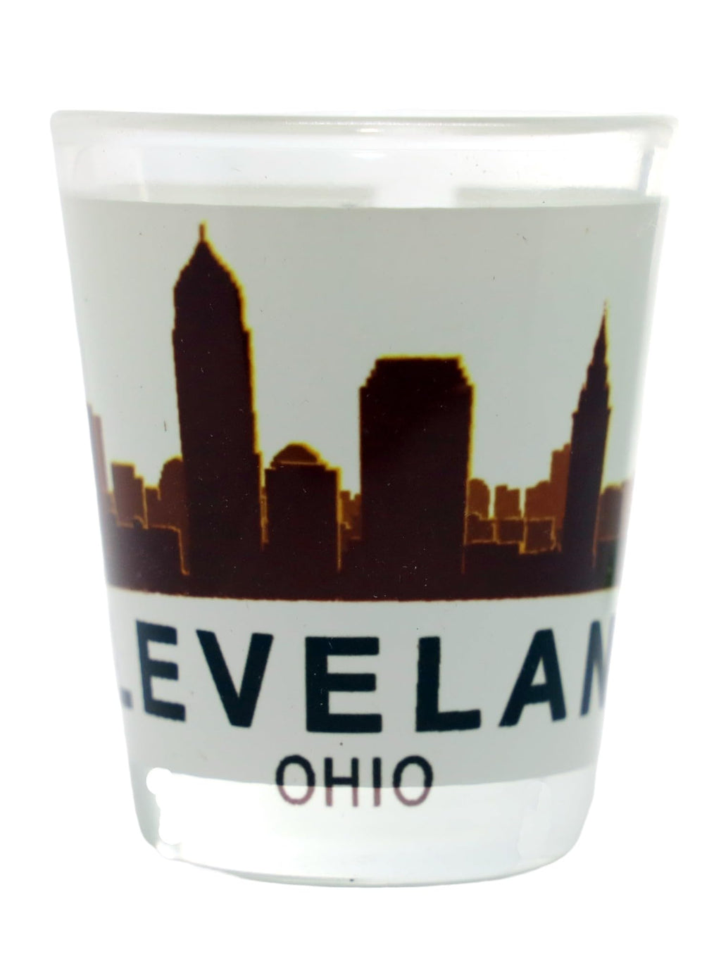 Cleveland Ohio Sunset Skyline Shot Glass