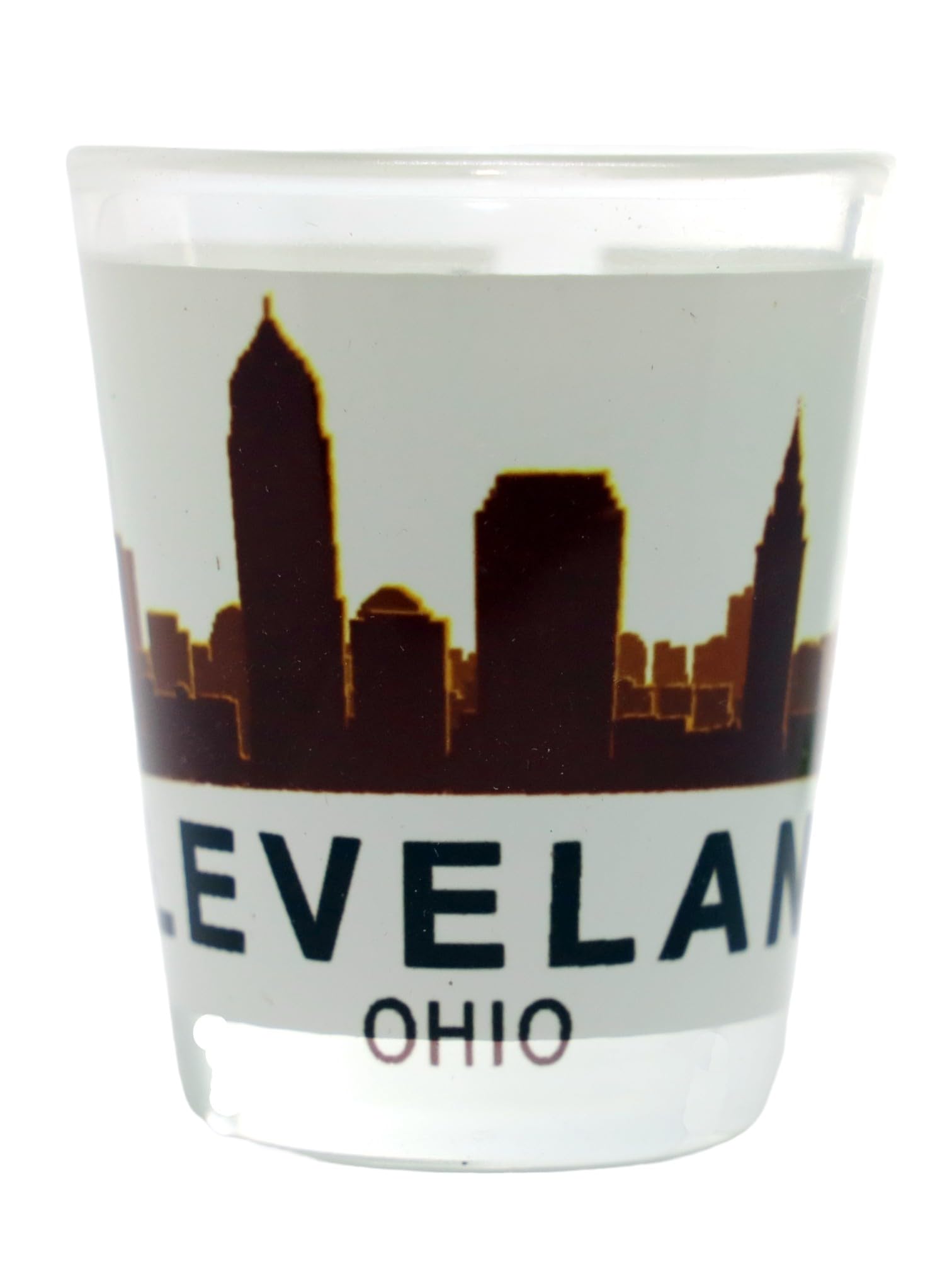 Cleveland Ohio Sunset Skyline Shot Glass