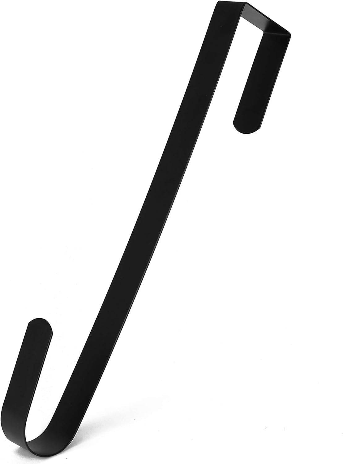 RN'D Over Door Wreath Hanger Hook - Slim Metal Holder for Seasonal Decor | Black, 12-Inch