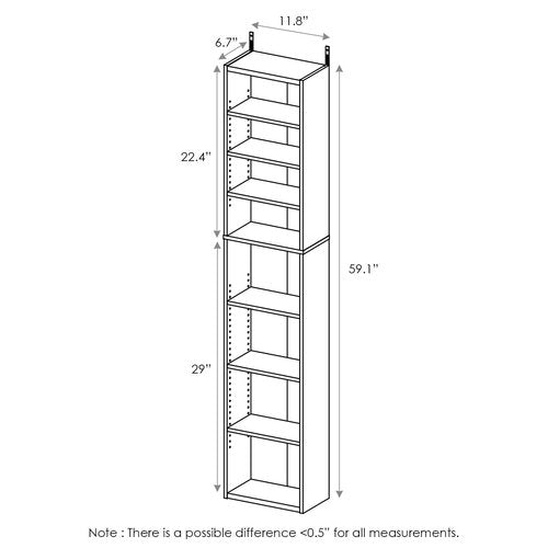 FURINNO Indo 8-Tier Media Tower, Espresso