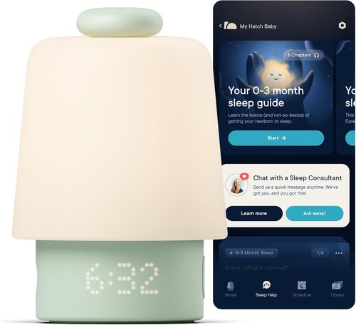 Hatch Baby Sound Machine - Mint Night Light & Sleep Support | Wi-Fi White Noise & Toddler Stories