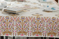 ABHOOH Hand Block Print Tablecloth for Rectangle Table, Block Print Table Cover for Kitchen Dinning Tabletop Decoration Parties Weddings Bithday Christmas (60 X 90 Inches)