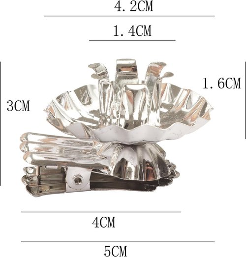 Garneck Vintage Christmas Tree Candle Clips - 20 Metal Holders for Taper Candles | Flower Shape Design