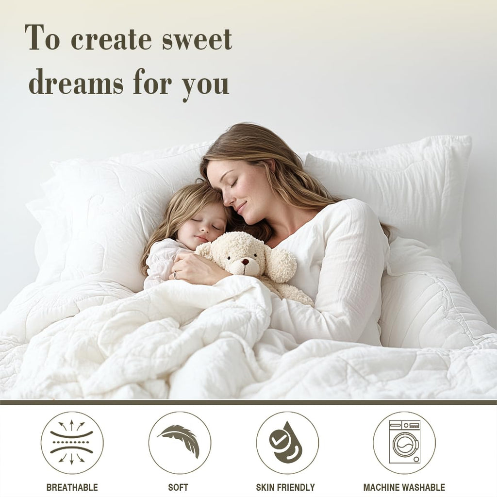 jejeloiu Moon Tree Lake Comforter Set King Size Kids Natural Scenery Bedding Set for Boys Girls Teens Starry Night Sky Comforter Breathable Nature Duvet Set Room Decor Quilt Set