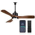 AMZATYI 42 Inch Gazebo Fan - Smart Plug-in Outdoor Ceiling Fan with Light & Remote, IP65 Wet Rated, 16ft Cord, App Control for Patio, Pergola, Deck, Brown