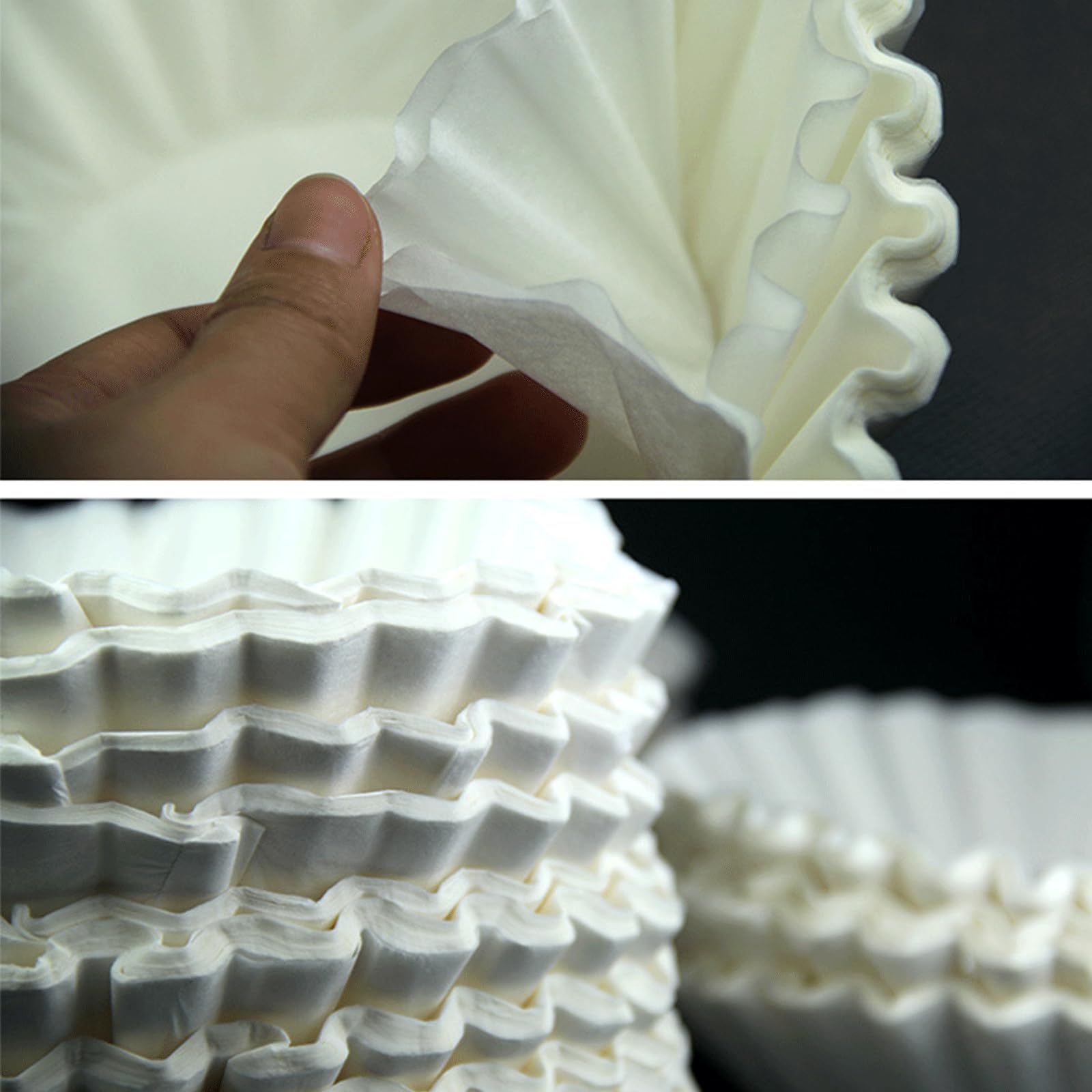 ZIXIANGKEJI 300pcs 12-Cup Commercial Coffee Filters (4 ¼ Inch base, 2 ¾ Inch Walls, 9 ¾ Inch Laying Flat) Large Coffee Filters Premium Paper with 12-Cup Home & Commercial Machines(X6-300)