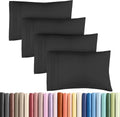 King Pillow Cases by [Brand Name] - Ultra Soft Hotel Quality Covers | Comfy, Wrinkle-Free & Fade Resistant - 4 Piece Set in Black