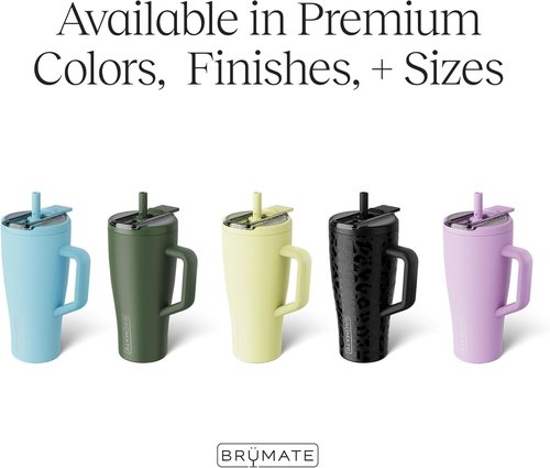BrüMate Era 30oz Insulated Tumbler - 100% Leakproof Covered Straw Lid | BPA-Free & Cup Holder Friendly (Dark Aura)