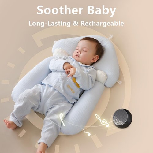 Portable Sound Machine White Noise Machine Nonstop 30 Soothing Sounds for Baby Kids Adults Pink Noise Sleep Machine 36-Level Vol Auto-Off Timer Memory Function for Home Travel Office