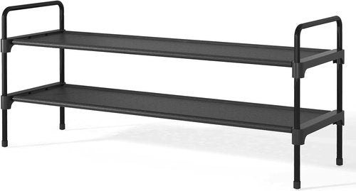 Kitsure Shoe Rack - Sturdy Space-Saving Organizer for Closet & Entryway | 36.2" x 11.8" x 16.5", Black