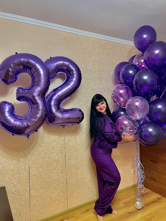 Purple Number Balloon - 40 Inch 0 Balloon for Birthday Celebrations | Perfect Party Supplies for All Ages