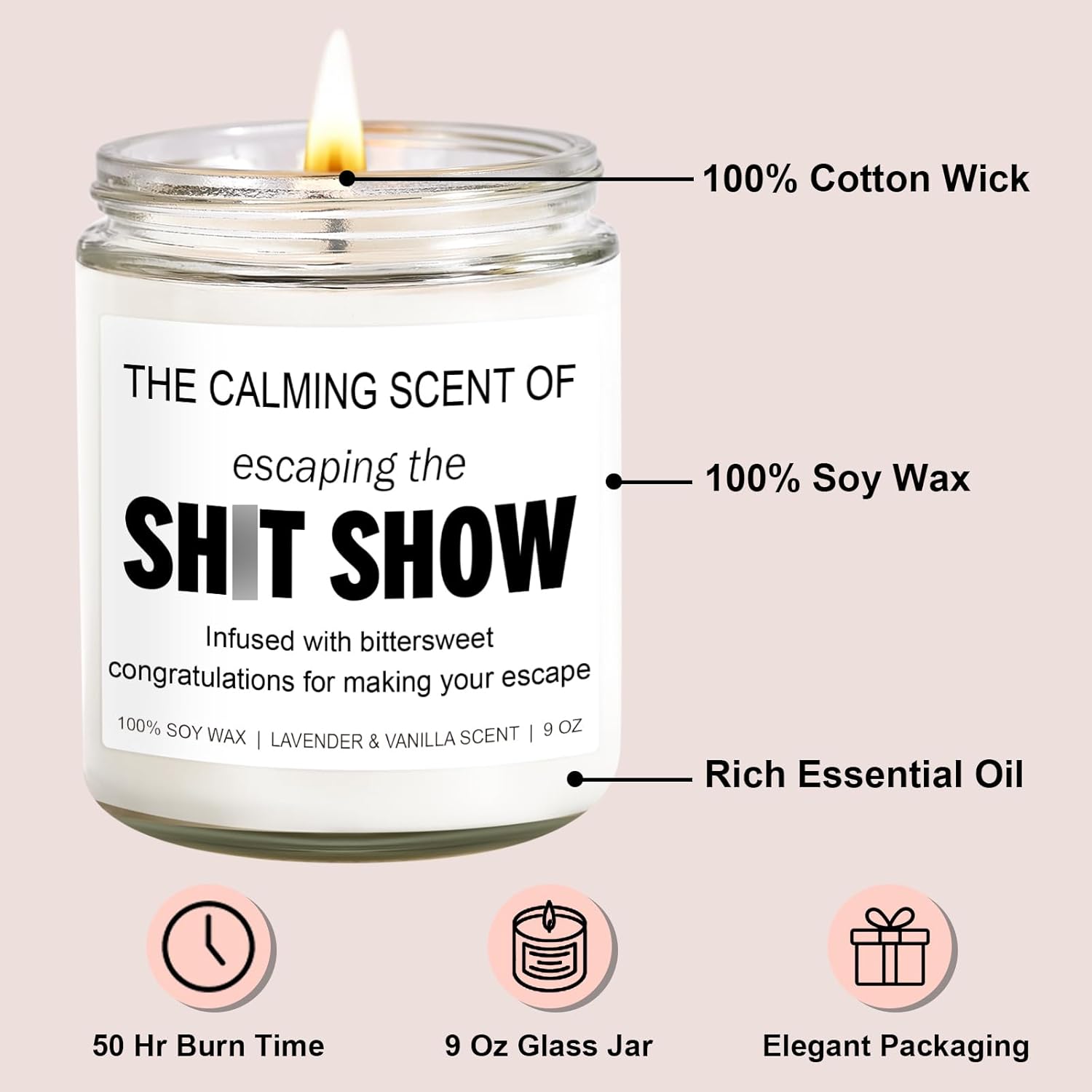 Sarcastic Candles, Going Away, Goodbye, Farewell Gifts for Coworkers - Retirement, Coworker Leaving Gifts for Women, Men - Leaving Job, Moving Away Presents for Friends, Boss, Work Bestie