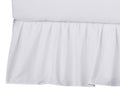 TL Care 100% Natural Cotton Percale Crib Bed Skirt, White, Soft Breathable, for Boys and Girls