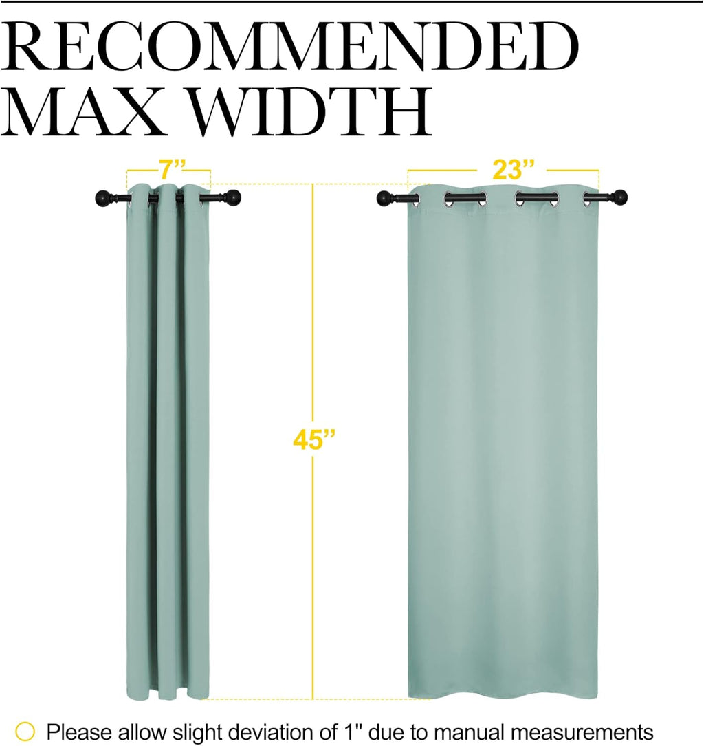 NICETOWN Thermal Insulated Blackout Curtains - Room Darkening Grommet Drapes, Aqua Blue, Set of 2 (29x45 inches)
