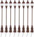 Skiennix Miniature Garden Light Toys - 8pcs Outdoor Dollhouse Lamps for O Gauge Train Decor