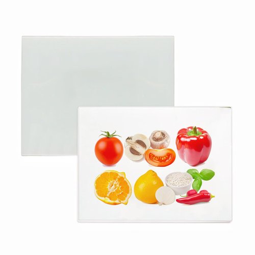POVOKICI 12 Pack Sublimation Cutting Board Blanks 15" x 11" Tempered Glass Cutting Board with White Glossy Coating for Heat Press Printing