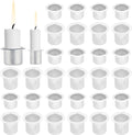 PH PandaHall Mini Metal Candle Holders - 40pcs Aluminum Drip Protectors for Taper Candles | 0.47/0.79 Inch