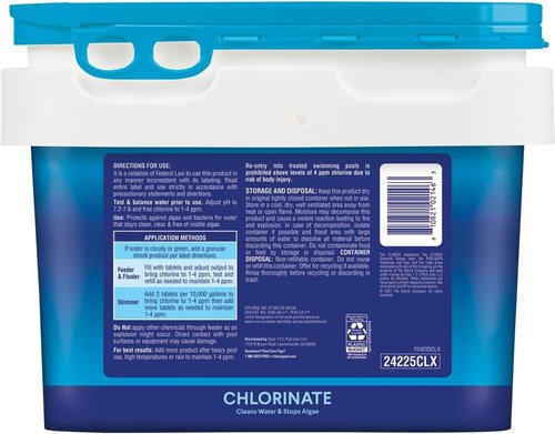 Clorox® Pool&Spa™ XtraBlue 3” Chlorinating Tablets - Kills Bacteria & Stops Algae | 25 LB