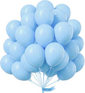 PartyWoo Light Blue Balloons - 101pcs 12 Inch Pastel Aqua Balloons for Baby Showers & Celebrations