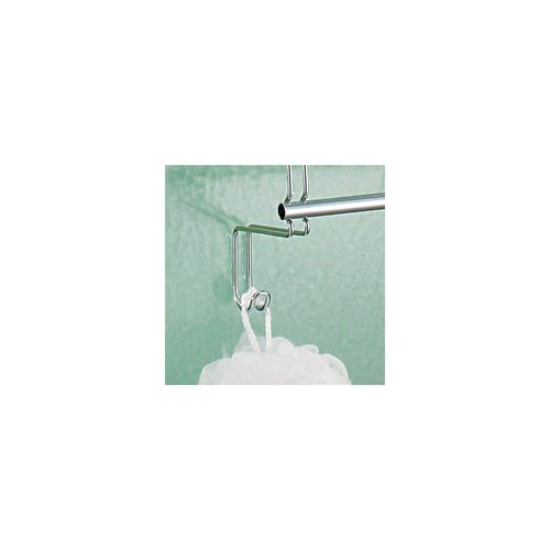 iDesign Classico Steel Over-The-Door Towel Rack with Storage Hooks - 16.75" x 4.25" x 24", Chrome