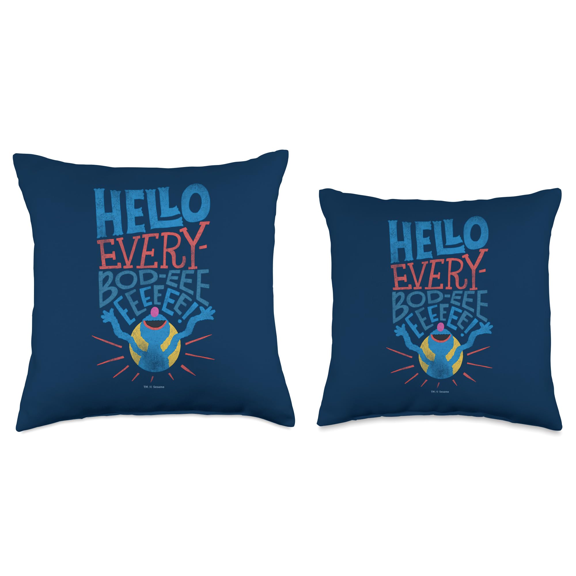 Sesame Street Grover Hello Everybody Throw Pillow