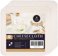 Grade 100 Precut Cheesecloth by [Brand Name] - Ultra Fine Straining & Cooking Cloth | 15 x 15'' 4 Pack, 100% Unbleached Cotton