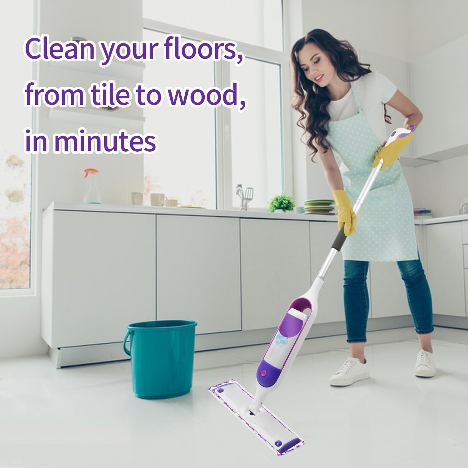 Swiffer Power Mop Pads - Disposable Multi-Surface Cleaning Refills for Wood Floors | 10 Count