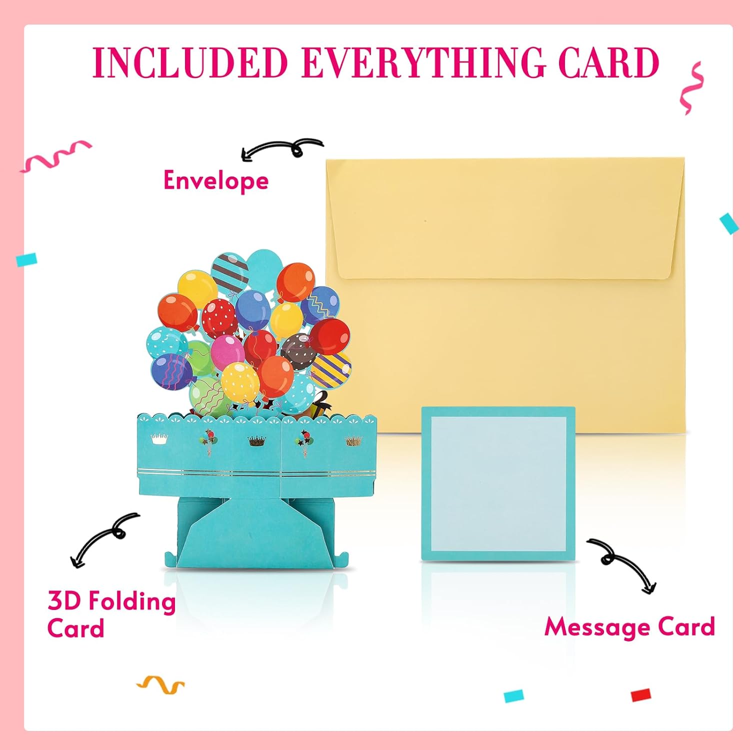Soleebee 3D Pop-Up Birthday Card - Happy Birthday Greeting Card for Him/Her with Envelope