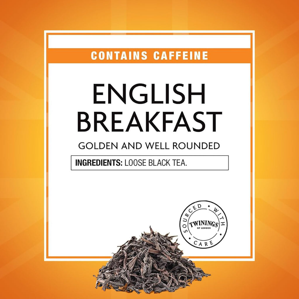 Twinings English Breakfast Loose Tea - Smooth & Robust Black Tea Leaves, 3.53 Oz Tin | Enjoy Hot or Iced