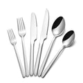 KINGSTONE 36-Piece Silverware Set with Steak Knives, Flatware Set for 6, Stainless Steel Tableware Cutlery Set for Home Restaurant, Mirror Finish,Modern Design