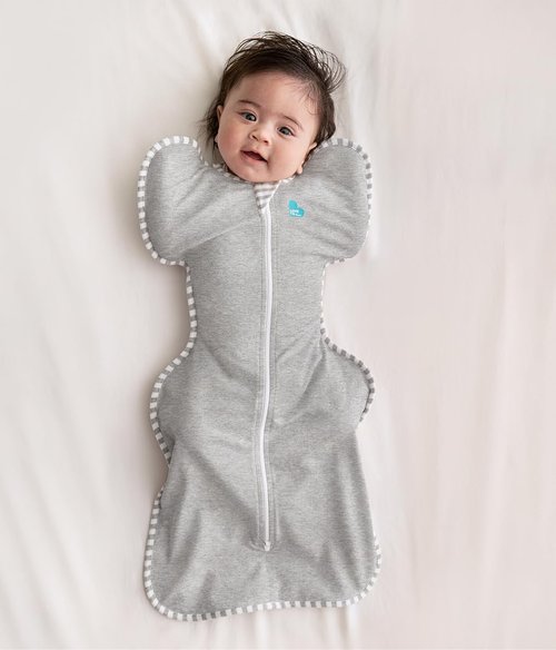 Love to Dream Swaddle UP - Gray Newborn Swaddle for Better Sleep | 5-8.5 lbs, Arms Up Position (Pack of 2)