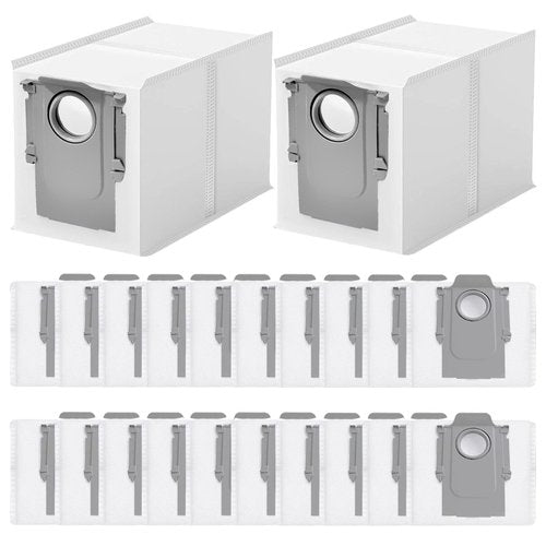 22 Pack Q Revo Dust Bags for Roborock QV 35A/Qrevo S5V/Saros 10/10R/Q Revo/Qrevo S/Qrevo Pro/Qrevo MaxV/Qrevo Master/Qrevo Plus/S8 Max Ultra/S8 MaxV Ultra/Qrevo Slim Vacuum, 3 L Large Capacity Bags