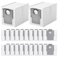 22 Pack Q Revo Dust Bags for Roborock QV 35A/Qrevo S5V/Saros 10/10R/Q Revo/Qrevo S/Qrevo Pro/Qrevo MaxV/Qrevo Master/Qrevo Plus/S8 Max Ultra/S8 MaxV Ultra/Qrevo Slim Vacuum, 3 L Large Capacity Bags