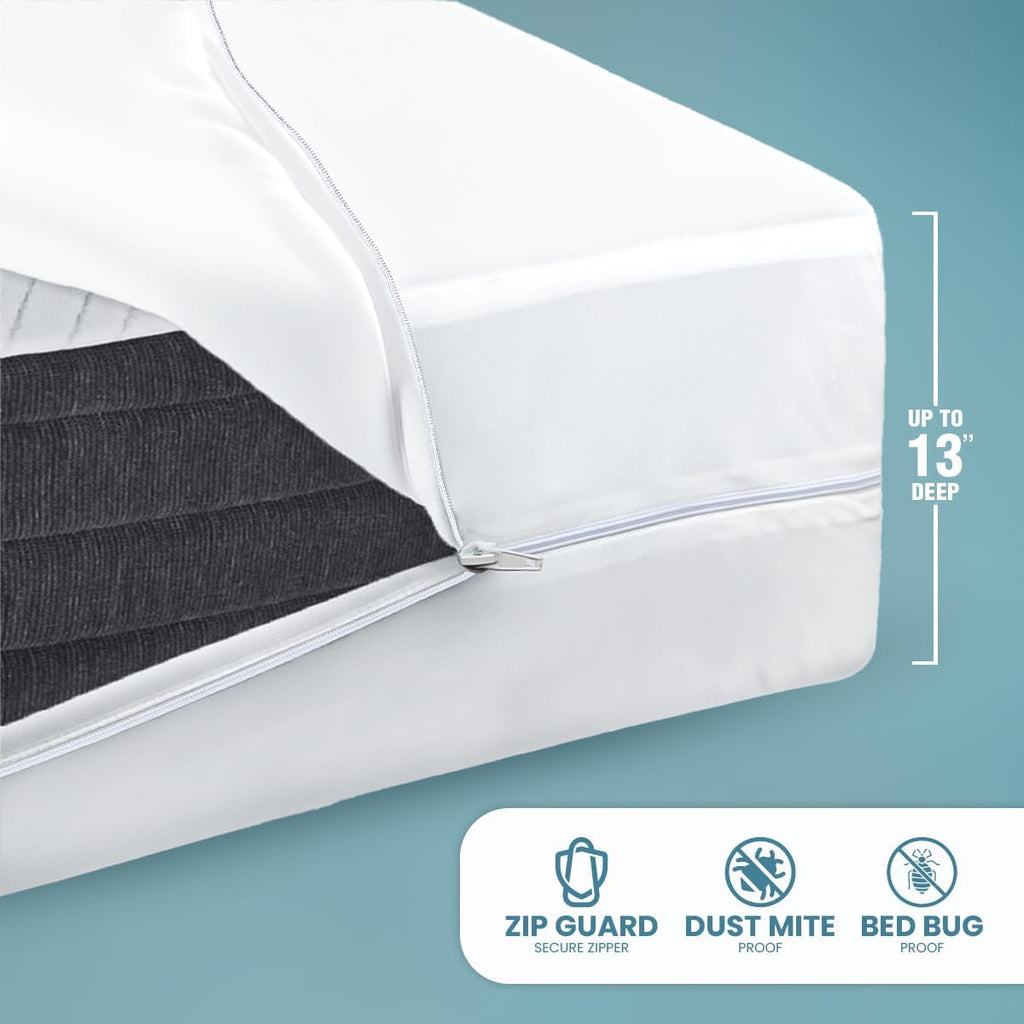Utopia Bedding Waterproof Mattress Encasement - Full Size, Bed Bug Proof & Absorbent Cover