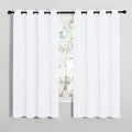 NICETOWN Draperies Curtains - 50% Light Blocking Window Treatment Panels for Small Bedrooms | 2 Panels, 55" x 68", White