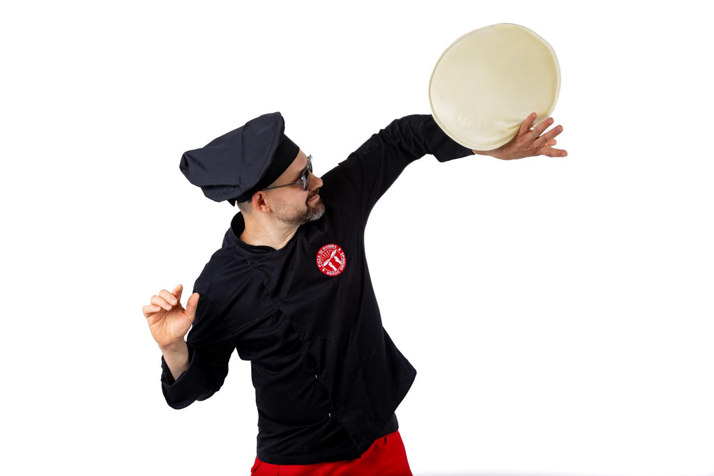 Training pizza disc for pizza acrobatics. Pizza di gomma - Spinning dough - Throw dough with silicone disc - size 13 inch. Rubber pizza.