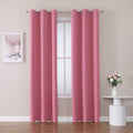 ChrisDowa Blackout Curtains - Thermal Insulated Room Darkening Panels, 78 Inches Long, Pink (Set of 2)